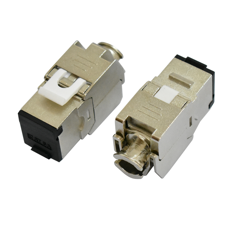 SHIELDED KEYSTONE JACK FOR CAT6A & CAT8 CABLE